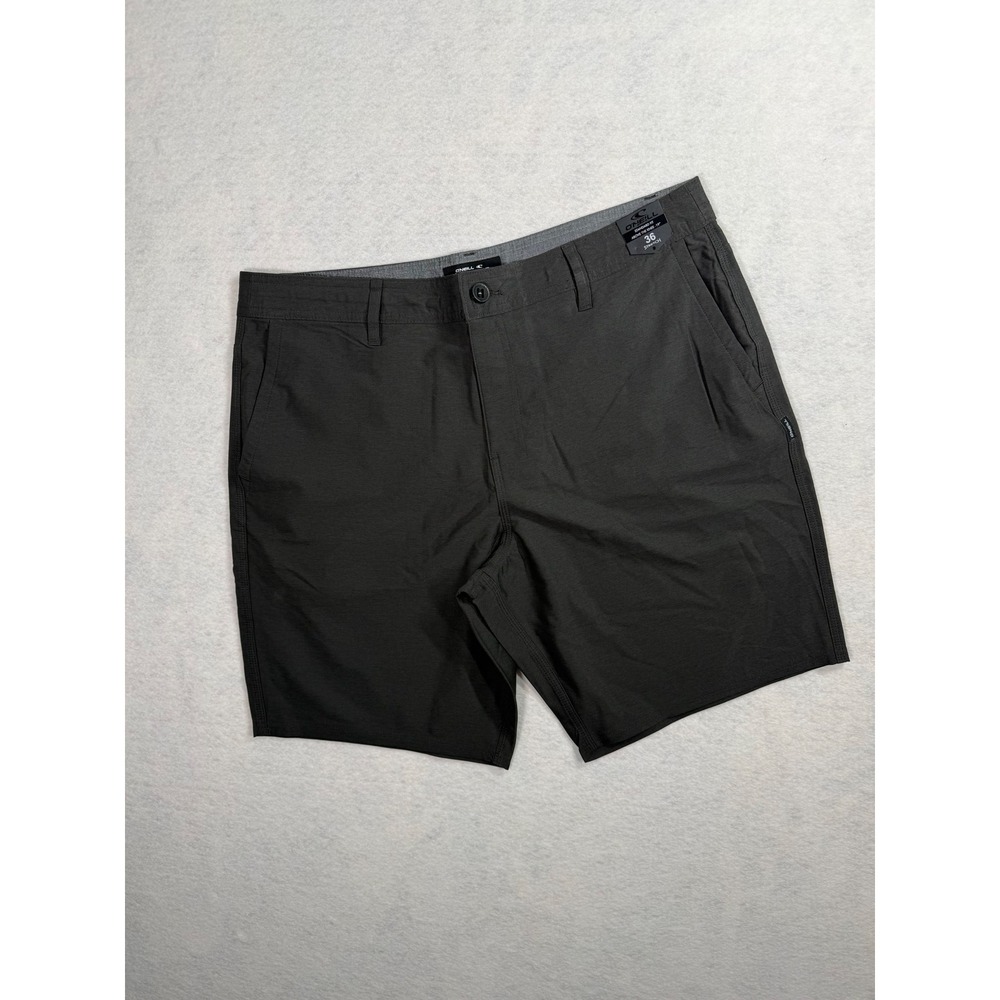 ONeill Men Hybrid Shorts 36 Dark Gray Charcoal Stretch 19 Outseam Standard Fit